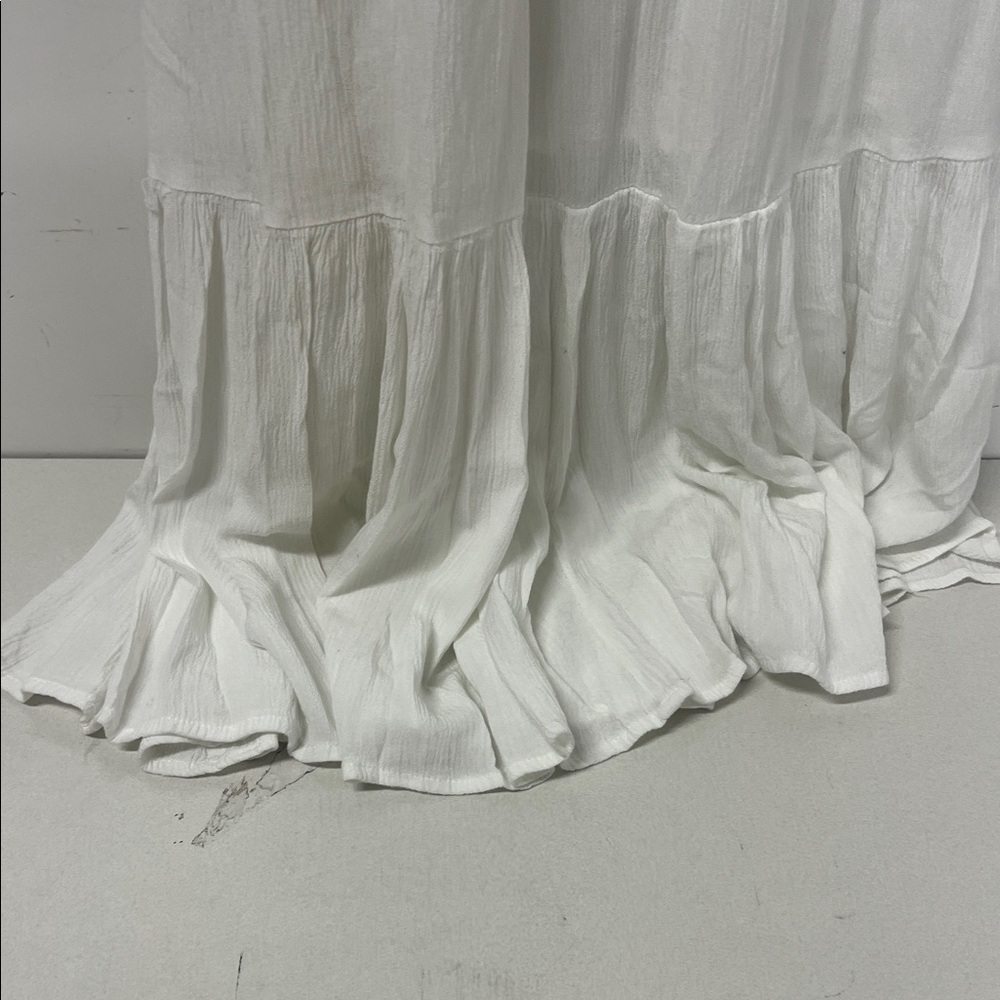 Z Supply Jazmin Maxi Dress, White, Strappy, Tierd, Lined, Small, Smocked Bodice - Picture 4 of 10